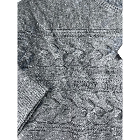 Marla Wynne Layers Oversized Black Cable Knit‎ Pullover Sweater XL - Picture 6 of 12